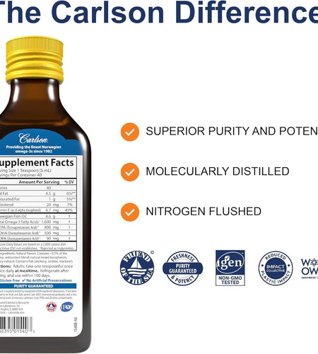 - the Very Finest Fish Oil, 1600 Mg Omega-3S, Liquid Fish Oil Supplement, Norwegian Fish Oil, Wild-Caught, Sustainably Sourced Fish Oil Liquid, Lemon, 200Ml, 6.7 Fl Oz